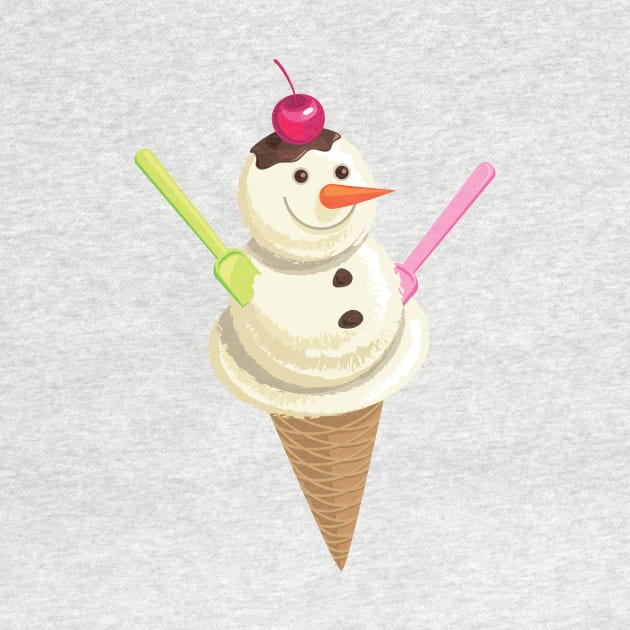 Vanilla cone snowman by goldengallery